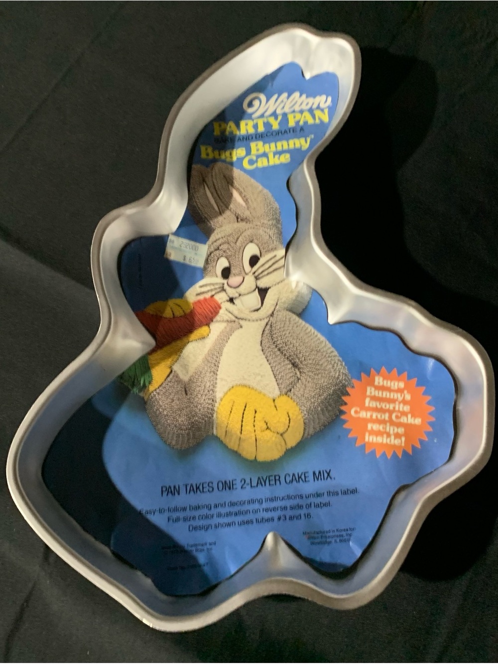 NEW Vintage 1978 Wilton Looney Tunes Bugs Bunny Cake Pan 502-7598 with Insert